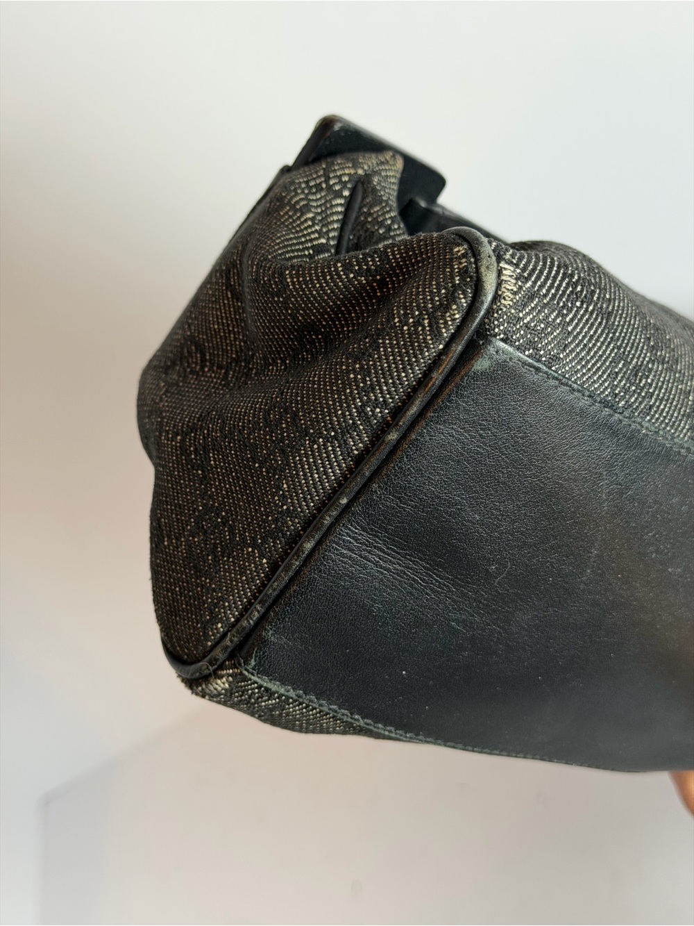 Gucci Y2K GG Monogram Canvas Denim Mini Baguette Style Shoulder Bag - Picture 8 of 16